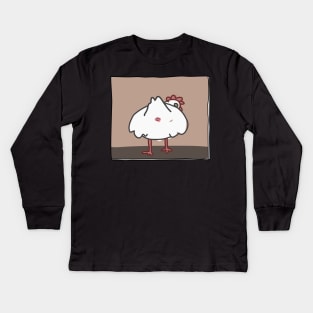 Butts Butts Butts - Chicken Kids Long Sleeve T-Shirt